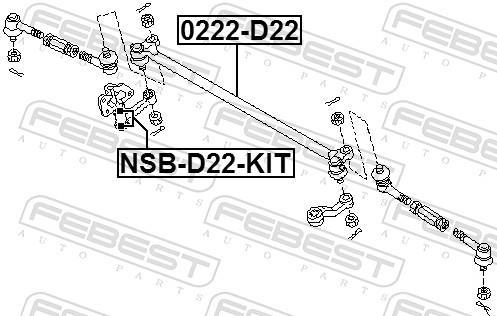Tirante da direção FEBEST ref. 0222-D22