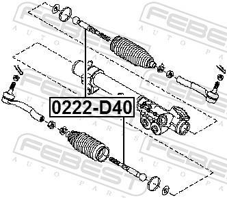 Tirante da direção FEBEST ref. 0222-D40