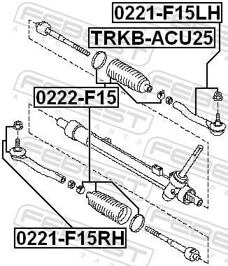 Rotule de direction intérieure FEBEST 0222-F15