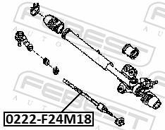 Rotule de direction intérieure FEBEST 0222-F24M18
