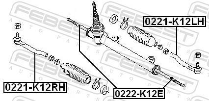 Tirante da direção FEBEST ref. 0222-K12E
