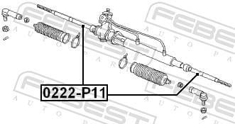 Tirante da direção FEBEST ref. 0222-P11