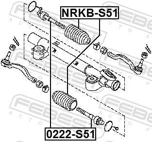 Tirante da direção FEBEST ref. 0222-S51