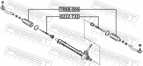 Tirante da direção FEBEST ref. 0222-T32