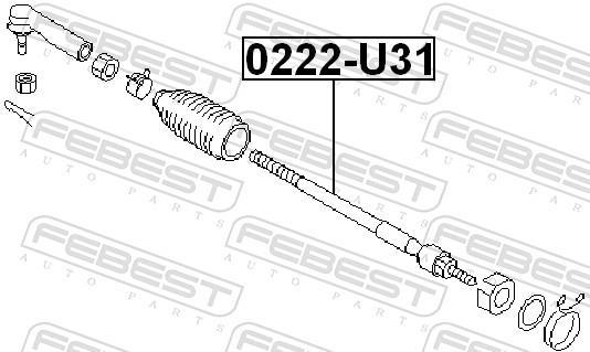 Tirante da direção FEBEST ref. 0222-U31