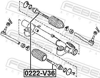 Tirante da direção FEBEST ref. 0222-V36