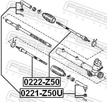 Tirante da direção FEBEST ref. 0222-Z50