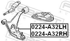 Triangle de suspension FEBEST ref. 0224-A32RH