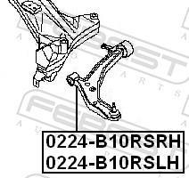 Triangle de suspension FEBEST ref. 0224-B10RSLH