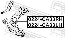 Triangle de suspension FEBEST 0224-CA33LH