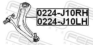 Triangle de suspension FEBEST ref. 0224-J10RH