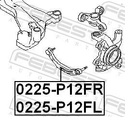 Triangle de suspension FEBEST 0225-P12FL