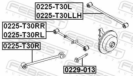 Triangle de suspension FEBEST 0225-T30RL