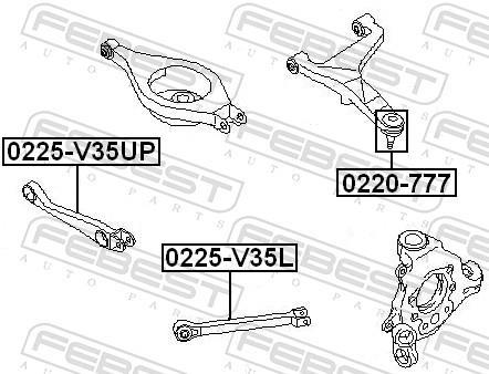 Triangle de suspension FEBEST 0225-V35L
