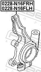 Fusée d'essieu, suspension de roue FEBEST ref. 0228-N16FRH