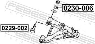 Vis de correction du carrossage FEBEST ref. 0229-002