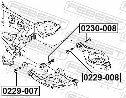 Vis de correction du carrossage FEBEST ref. 0229-007