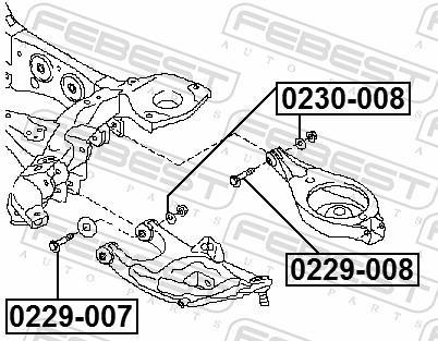 Vis de correction du carrossage FEBEST ref. 0229-008