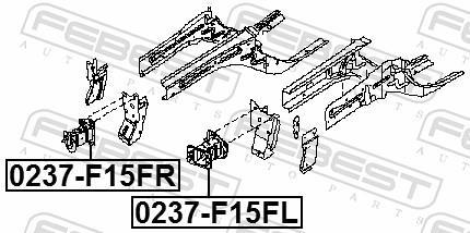 Soporte, parachoques FEBEST ref. 0237-F15FR
