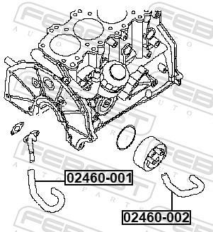 Tube de refroidissement FEBEST ref. 02460-002