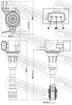 Bobina de encendido FEBEST ref. 02640-001