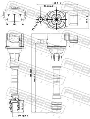 Bobine d'allumage FEBEST ref. 02640-003