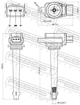 Bobine d'allumage FEBEST 02640-004