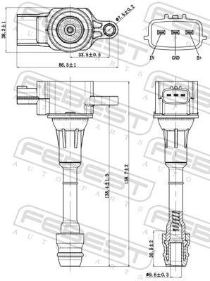 Bobine d'allumage FEBEST 02640-005