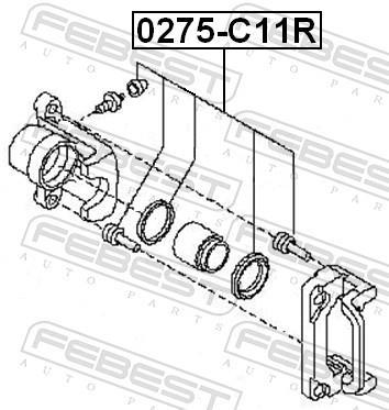 Kit de réparation d'étrier de frein FEBEST ref. 0275-C11R