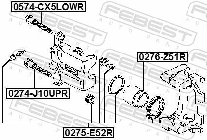 Kit de réparation d'étrier de frein FEBEST ref. 0275-E52R