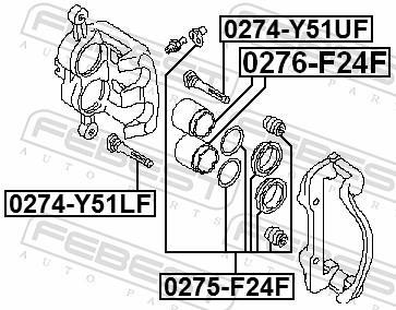 Kit de réparation d'étrier de frein FEBEST 0275-F24F