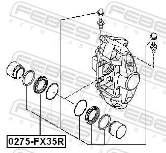 Kit de réparation d'étrier de frein FEBEST ref. 0275-FX35R