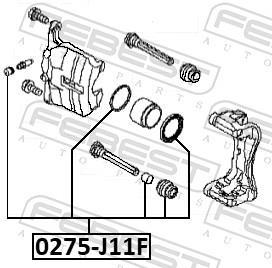 Kit de réparation d'étrier de frein FEBEST ref. 0275-J11F