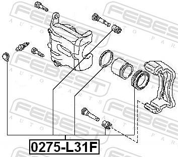 Kit de réparation d'étrier de frein FEBEST ref. 0275-L31F