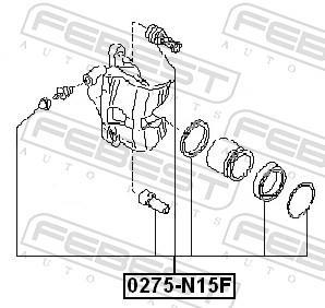 Kit de réparation d'étrier de frein FEBEST ref. 0275-N15F