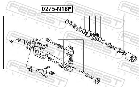 Kit de réparation d'étrier de frein FEBEST ref. 0275-N16F