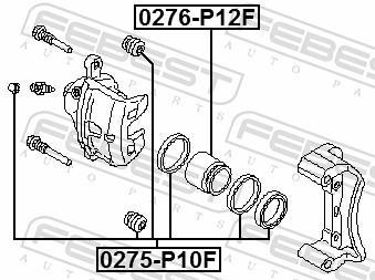 Kit de réparation d'étrier de frein FEBEST ref. 0275-P10F