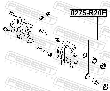 Kit de réparation d'étrier de frein FEBEST ref. 0275-R20F