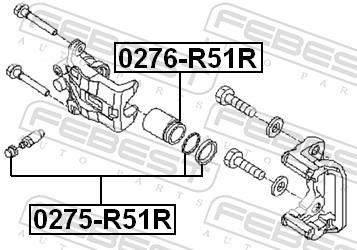 Kit de réparation d'étrier de frein FEBEST ref. 0275-R51R