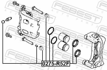 Kit de réparation d'étrier de frein FEBEST ref. 0275-R52F