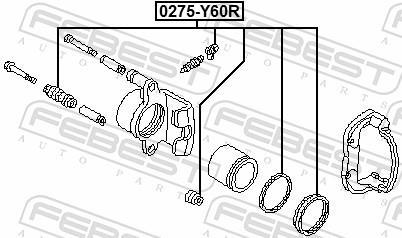 Kit de réparation d'étrier de frein FEBEST ref. 0275-Y60R