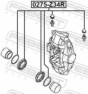 Kit de réparation d'étrier de frein FEBEST 0275-Z34R