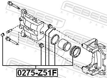 Kit de réparation d'étrier de frein FEBEST ref. 0275-Z51F