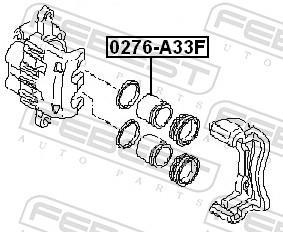 Piston, étrier de frein FEBEST ref. 0276-A33F