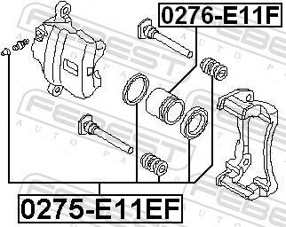 Piston, étrier de frein FEBEST ref. 0276-E11F