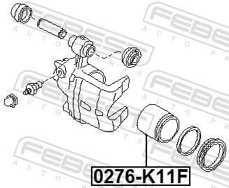 Piston, étrier de frein FEBEST 0276-K11F