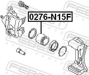 Piston, étrier de frein FEBEST 0276-N15F