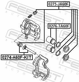 Piston, étrier de frein FEBEST 0276-TA60F