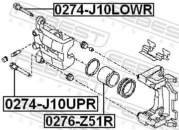 Piston, étrier de frein FEBEST ref. 0276-Z51R