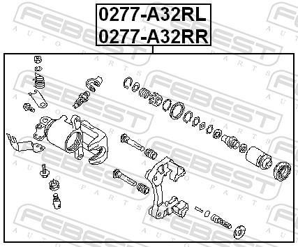 Pinza de freno FEBEST ref. 0277-A32RR